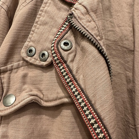 Free People Dusty Pink Denim Jacket Medium - Picture 3 of 5